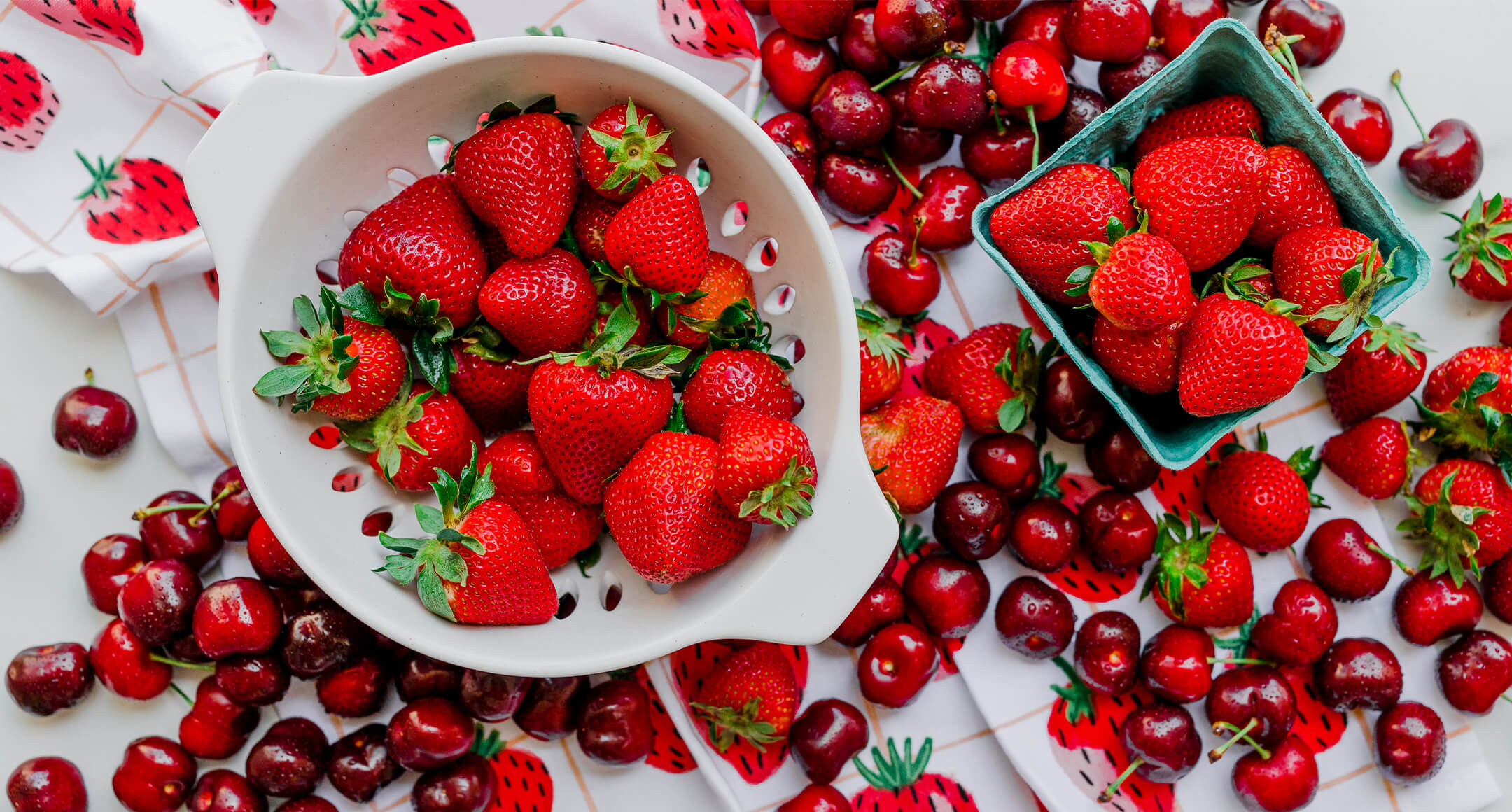 Strawberries and cherries